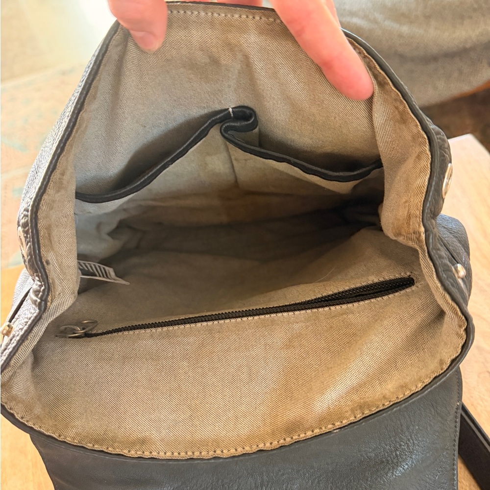 Black Leather Backpack - image 5